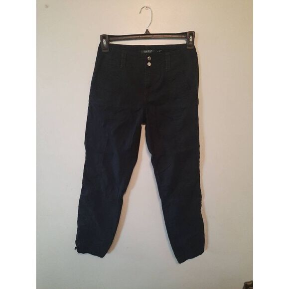 Lauren Ralph Lauren size 2 Black Slim Fit Pants - Picture 1 of 4